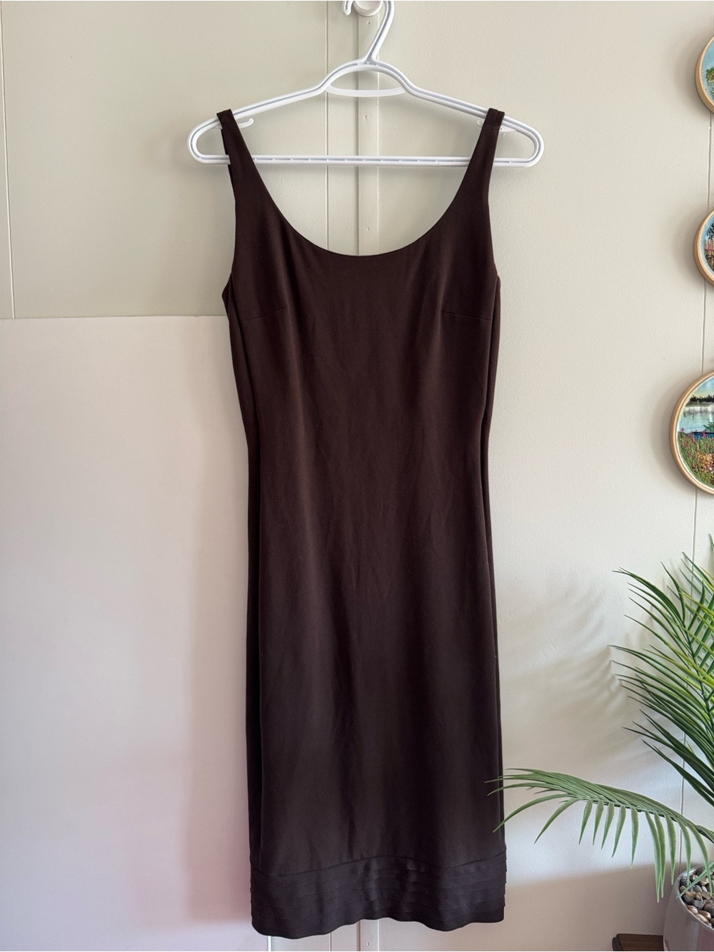 DIANE VON FURSTENBERG Dark Brown Clean Bridget Midi Dress US 6 - Picture 1 of 9